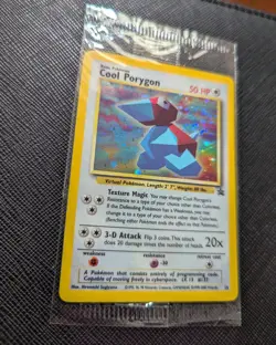 Pokemon TCG Cool Porygon #15 Black Star Promo Wotc Swirl Holo Sealed SWIRL - Image 4