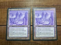 Karplusan Forest Moderate Play, English Ice Age MTG Magic X2 - Image 1