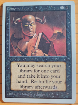 MTG - 1993 - Unlimited - Demonic Tutor - Light play - Image 1