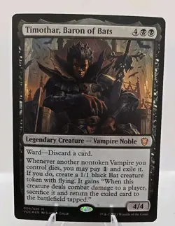 Timothar, Baron of Bats MTG Commander: Innistrad: Crimson Vow Foil - Image 1