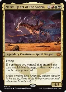 MTG Tarkir: Dragonstorm Neriv, Heart of the Storm 0210 NM Mythic - Image 1