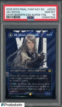 2025 MTG Final Fantasy Borderless Surge Foil #0523 Jill shiva's Dominant PSA 10 - Image 1