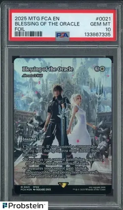 2025 MTG Final Fantasy Through The Ages #0021 Blessing Of The Oracle Foil PSA 10 - Image 1