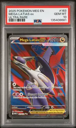 2025 POKEMON MEG EN-MEGA EVOLUTION ULTRA RARE #163 MEGA LATIAS EX PSA 10 - Image 1