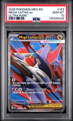 2025 POKEMON MEG EN-MEGA EVOLUTION ULTRA RARE #163 MEGA LATIAS EX PSA 10 - Image 1