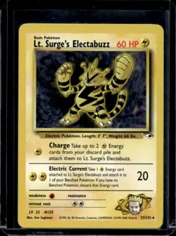 2000 Pokemon Gym Heroes Lt. Surge's Electabuzz #27/132 - Image 1