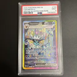 Vaporeon EX 149/131 PSA Mint 9 Sir Pokemon Prismatic Evolutions 2025 - Image 1