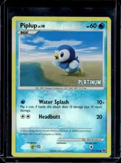2008 Pokemon Diamond & Pearl Majestic Dawn Piplup Reverse Holo #71/100 - Image 1