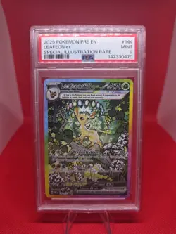 Pokemon TCG PSA 9 Leafeon ex 144/131 Sv: Prismatic Evolutions Holo - Image 1
