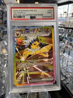 2025 Pokemon Prismatic Evolutions Jolteon EX 153/131 SIR PSA 9 - Image 1