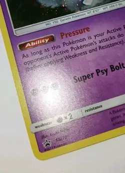 Sun & Moon MEWTWO Holo Promo #SM77 Pokemon Card 🌟 NM/Mint 🌟 Saitou 2017 - Image 3
