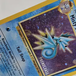 2000 Pokemon Misty’s Seadra Holo Pre Release Gym Heroes 9/132 With Swirl - Image 3