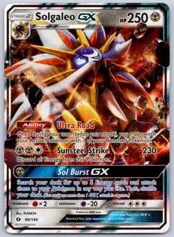 Solgaleo GX 89/149 (NM) - Sun & Moon Base Set - Ultra Rare - Pokemon TCG - Image 1