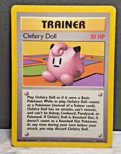 Clefairy Doll 70/102 Base Set 1999 Rare Trainer Pokemon TCG - Image 1