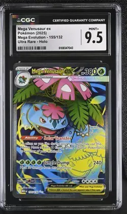 Mega Venusaur EX *CGC 9.5* Ultra Rare *Mega Evolution* #155 *2025* Pokemon - Image 1