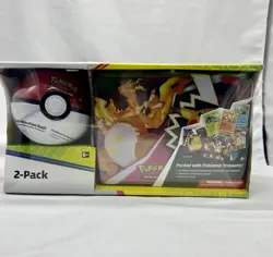 Pokemon TCG Fall 2021 Collectors Tin Lunchbox Poke Ball 2 pack, RED. - Image 1