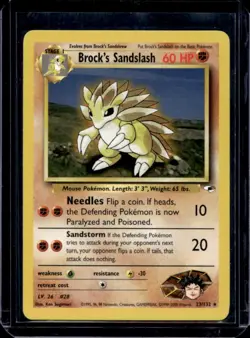 2000 Pokemon Gym Heroes Brock's Sandslash #23/132 - Image 1