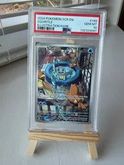 2024 POKEMON SCR EN-STELLAR CROWN ILLUSTRATION RARE #148 SQUIRTLE PSA 10 - Image 1