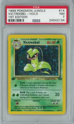 Pokemon Jungle 1st Edition Victreebel 14/64 PSA 7 - Image 1