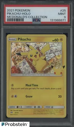 2021 POKEMON MCDONALD'S COLLECTION #25 PIKACHU-HOLO MCDONALD'S COLLECTION PSA 9 - Image 1
