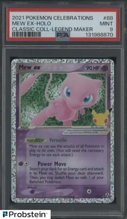 2021 POKEMON CELEBRATIONS #88 MEW EX-HOLO CLASSIC COLL-LEGEND MAKER PSA 9 - Image 1