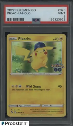 2022 POKEMON GO #028 PIKACHU-HOLO PSA 9 MINT - Image 1