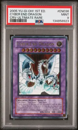 2005 YU-GI-OH! CRV-CYBERNETIC REVOLUTION #EN036 CYBER END DRAGON PSA 9 - Image 1