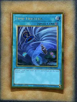 Yugioh Twin Twister MGED-EN043 Gold Rare 1st Ed NM - Image 1