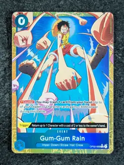 2025 One Piece GUM-GUM RAIN OP02-068 (PRB-02) Alternate Art Rare English - Image 1