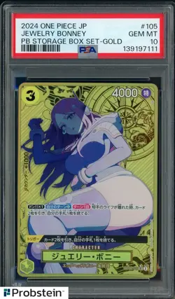 2024 One Piece JPN Gold Storage Box #105 Jewelry Bonny PSA 10 GEM MINT - Image 1