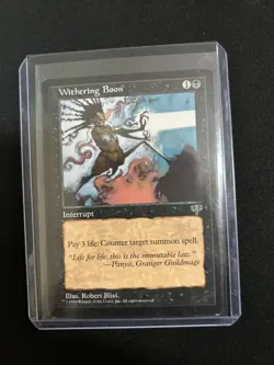Magic The Gathering MTG WITHERING BOON Mirage LP Lightly Played - Image 1