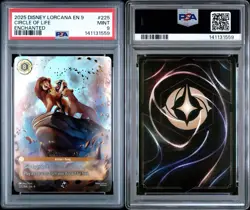 2025 DISNEY LORCANA EN 9-FABLED ENCHANTED #225 225/209 CIRCLE OF LIFE MINT PSA 9 - Image 3