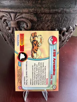 1999 Topps Pokemon TV Animation Edition Series 1 Holo #59 Arcanine - Image 4