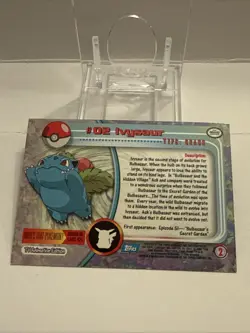 1999 Pokemon Topps #02 Ivysaur TV Animation Edition Holo Foil Series 1 - Image 4
