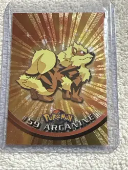 1999 topps Pokemon TV Animation Edition Series 1 Holo Foil #59 Arcanine - Image 1