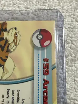 1999 topps Pokemon TV Animation Edition Series 1 Holo Foil #59 Arcanine - Image 3