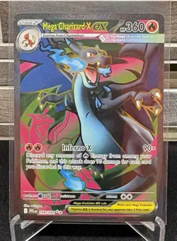 Pokemon TCG Phantasmal Flames Mega Charizard X ex 109/094 Full Art Ultra Rare - Image 1