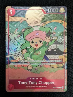 Tony Tony Chopper (1st Anniversary English) One Piece ST01-006 Promo Card - Image 1