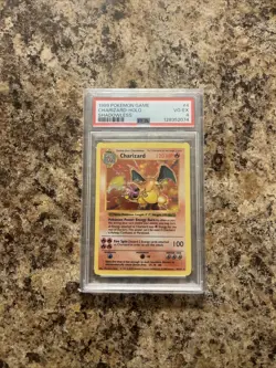 Pokemon TCG Charizard Base Set Holo Shadowless Rare Card 4/102 PSA 4 - Image 1