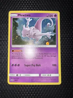 Pokemon TCG Mewtwo SM77 Black Star Promo Holo Card 2017 - Image 1
