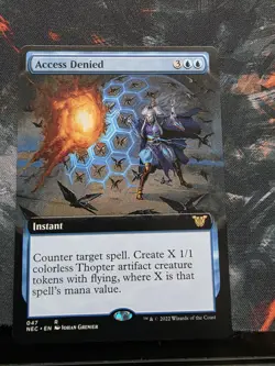 1 x Access Denied - Extended Art - Commander: Kamigawa: Neon Dynasty - NM-Mint - - Image 1