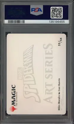 2025 MTGMARVEL'S SPIDER-MAN ART SERIES #35 MILES MORALES GOLD STAMPED PS A8 - Image 2