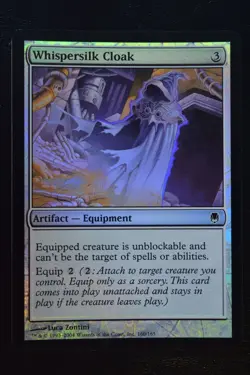 Magic The Gathering MTG WHISPERSILK CLOAK FOIL Darksteel LP Lightly Played - Image 1