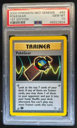 2000 Pokemon Neo Genesis 1st Edition PokeGear #88/111 PSA 10 - Image 1