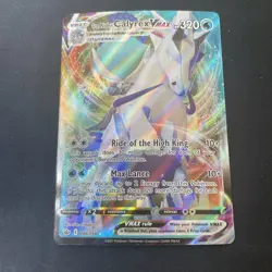 Pokemon Ice Rider Calyrex Vmax 046/198 Chilling Reign Full Art Holo Rare Card NM - Image 2