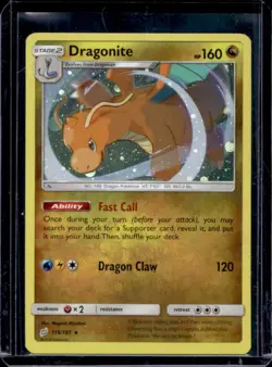 2019 Pokemon Sun & Moon Team Up Dragonite Promos Holo #119/181 - Image 1