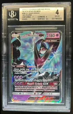 2016-19 Pokemon SM Black Star Promos Dawn Wings Necrozma #SM101 BGS 4 - Image 1