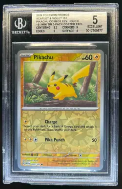2023 Pokemon SV 151 Pikachu Promo Costco Exclusive Reverse Holo #025/165 BGS 5 - Image 1