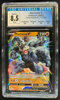 2022 Pokemon SWSH Astral Radiance Machamp V Rare #072/189 CGC 8.5 - Image 1