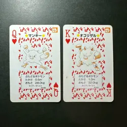 S1919 Mankey & Primeape Red Charizard Deck Playing Poker Cards Pokemon - Image 1